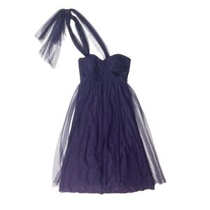 Jenny Yoo Collection Convertible Purple tulle Tie Dress Midi Bridesmaid Formal
